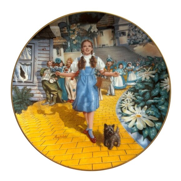 FOLLOW THE YELLOW BRICK ROAD 1991 Wizard Of Oz Limited Edition Plate #9734C - Picture 1 of 4